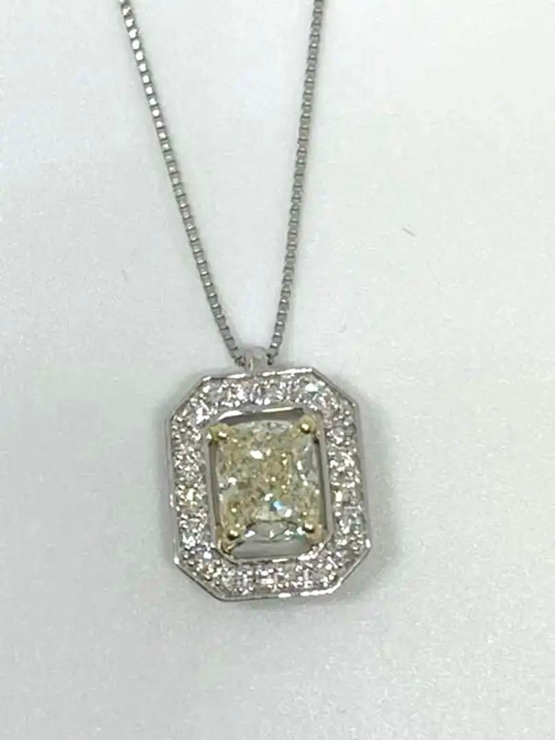 新品】Pt/K18クッションカットダイヤ1.20ctペンダント - メルカリ