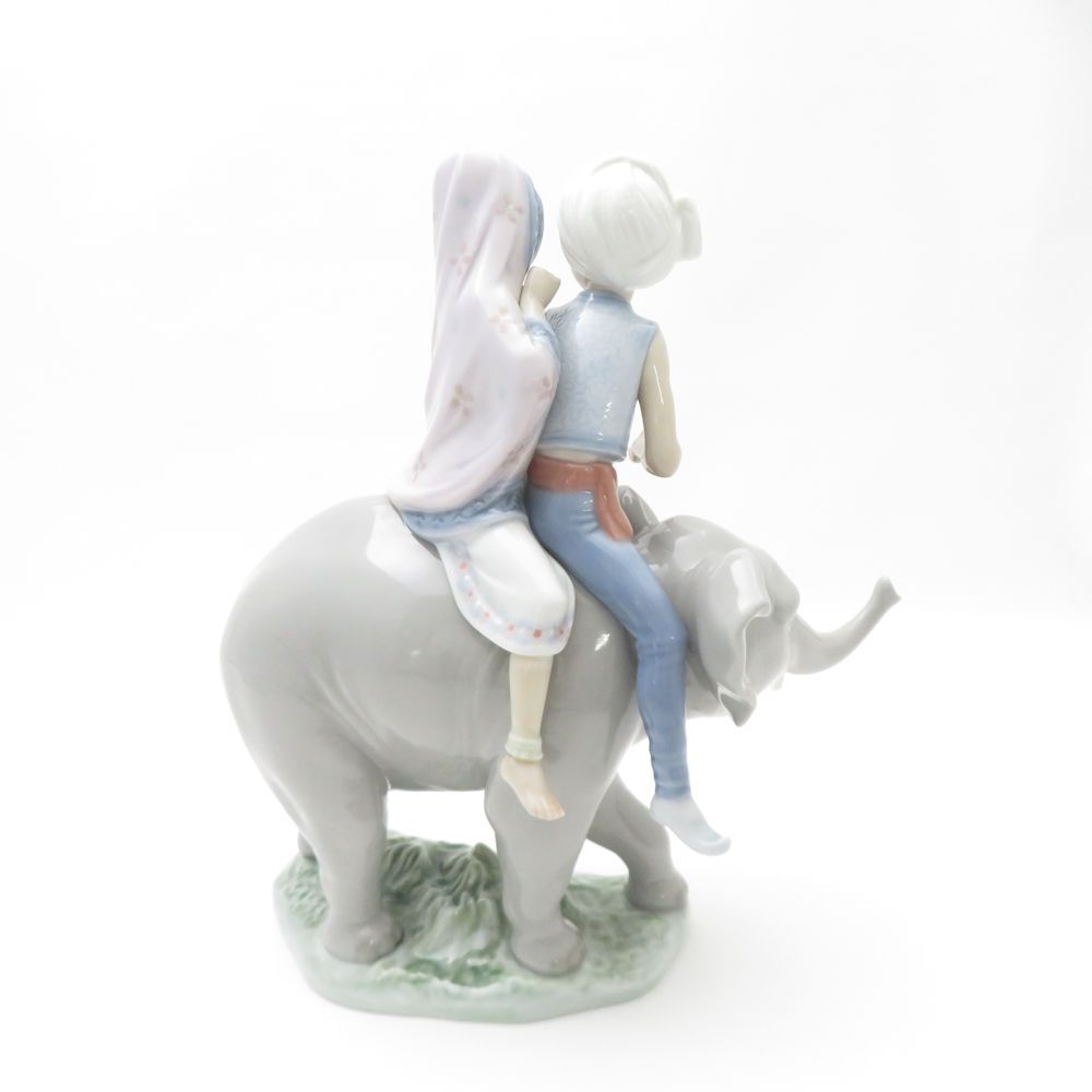 難有 LLADRO リヤドロ 5352 象にまたがって フィギュリン 陶器