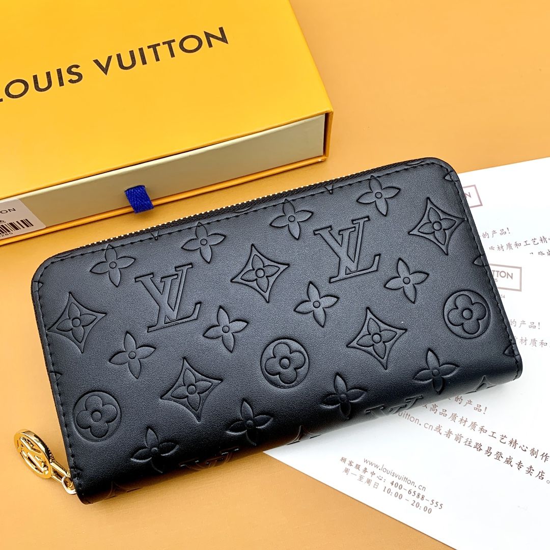 ルイヴィトン モノグラム エンボス ジッピーウォレット ラムレザー LOUIS VUITTON 長財布 未使用