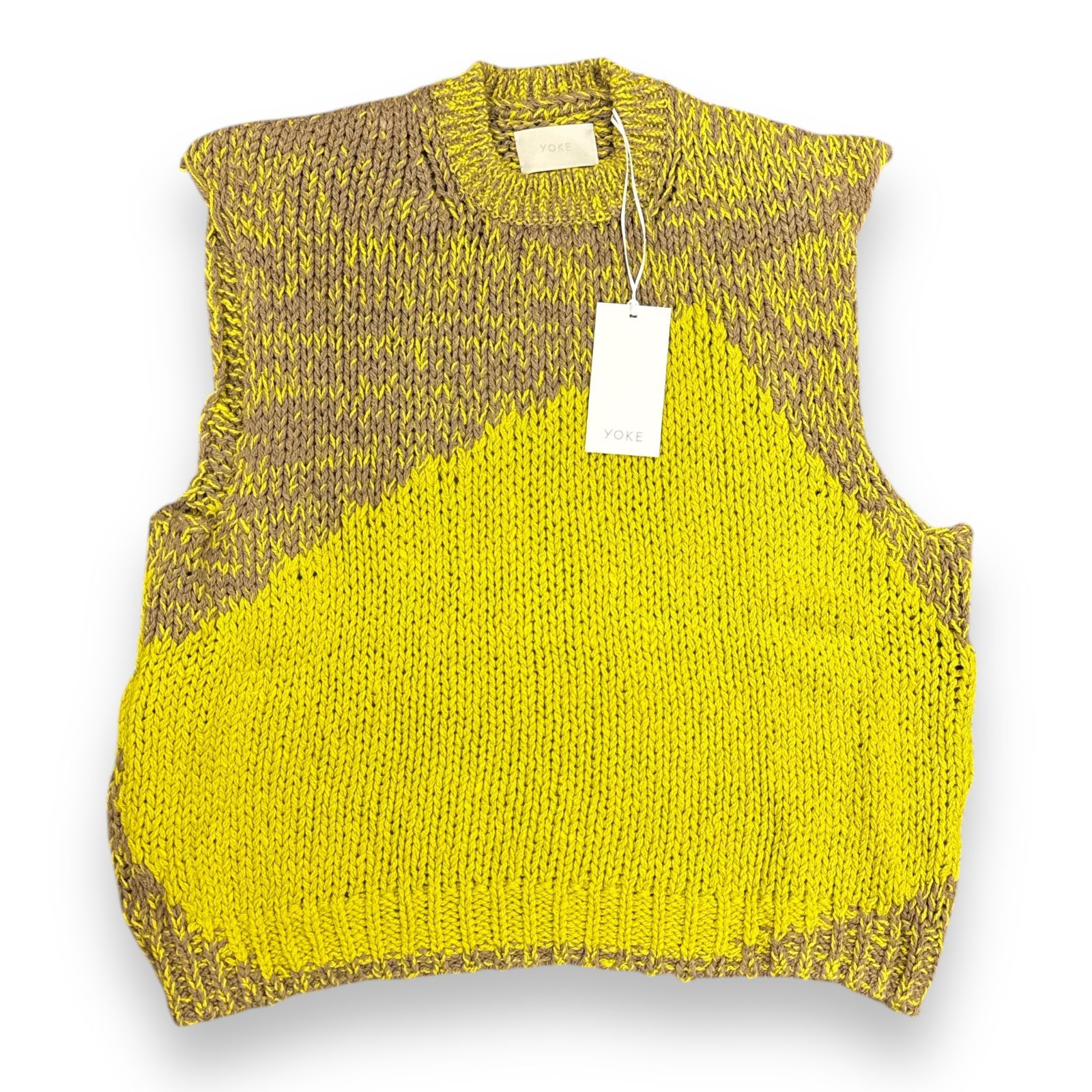 参考上代41800円 未使用品 YOKE 24SS INTARSIA CREWNECK VEST インター 