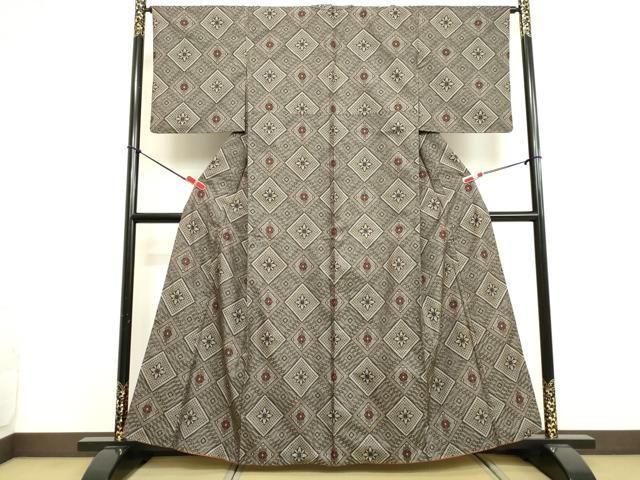 平和屋着物●本場大島紬　龍郷絣　正絹　逸品　CAAV6551vf 平和屋着物○本場大島紬 龍郷絣 正絹 逸品 CAAV6551vf 平和屋着物○本場