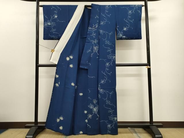 平和屋着物▽上質な小紋　単衣　蔦の葉文　正絹　逸品　CAAT9387dy 平和屋着物▽上質な小紋 単衣 蔦の葉文 正絹 逸品 CAAT9387dy - メルカリ