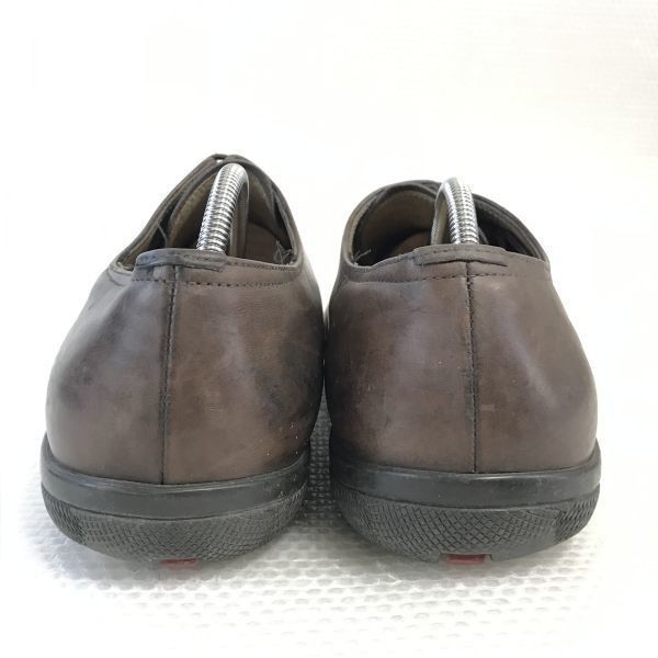 SALE>PRADA/プラダ☆高級本革/プレーントゥ【8.5/27.0/暗茶/BROWN 