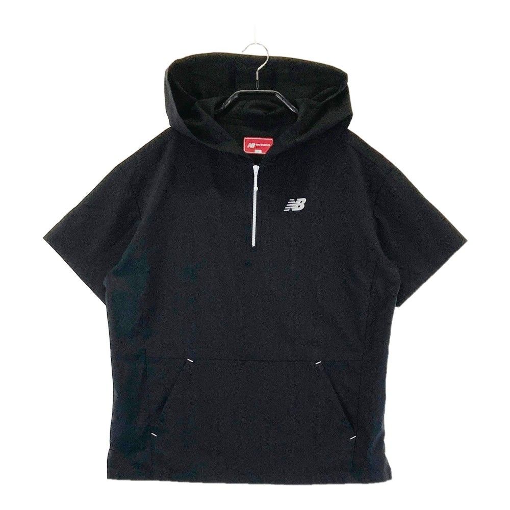 サイズ 1 NEW BALANCE GOLF ニューバランス 2025年 ハーフジップ 半袖パーカー シアサッカー ブラック系 240101438948 ゴルフウェア レディース ストスト