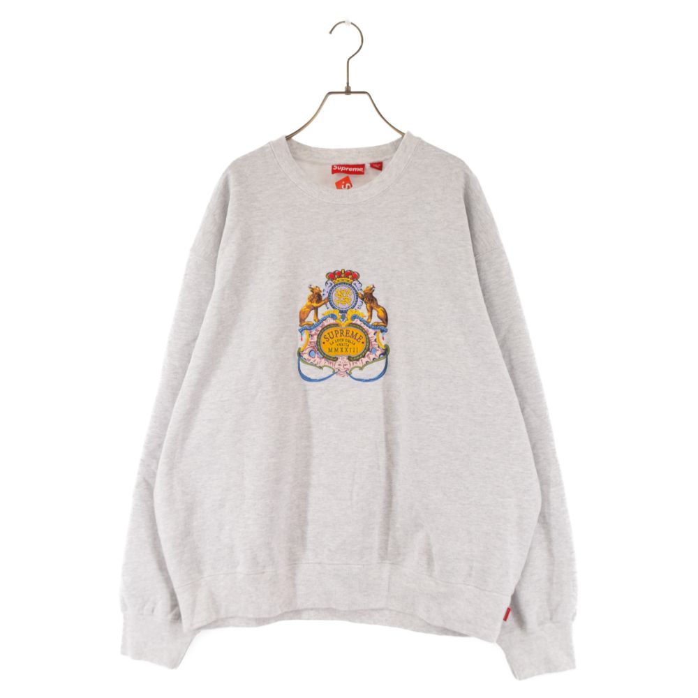 SUPREME (シュプリーム) 23SS Crest Crewneck クレストクルーネックスウェットトレーナー グレー - メルカリ