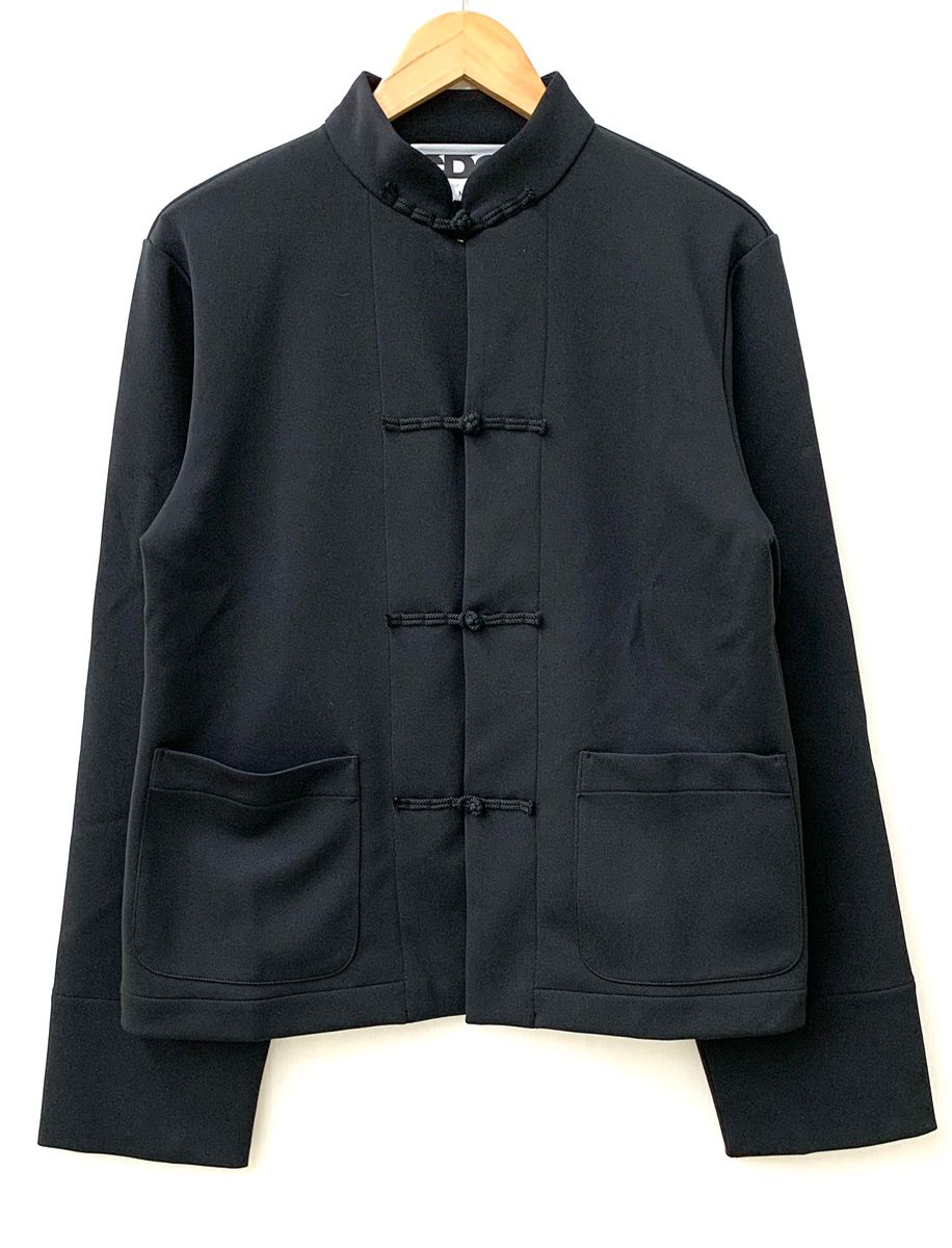 コムデギャルソン COMME des GARCONS CGD 21AW ポリエステルジャージーチャイナジャケット SZ-J021 長袖シャツ ロゴ  ブラック Mサイズ 201MT-1809 - メルカリ