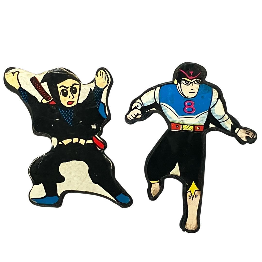 レトロCD 　シャインズマン　がんばれキッカーズ他　昭和レトロ 昭和 レトロ】忍者と8マンのバッジ 懐かしい/アニメ/希少/レア