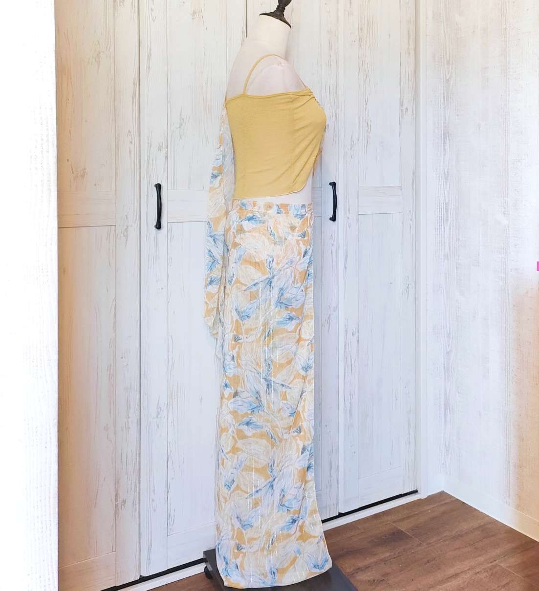 花柄練習着トップス&スカート2点セット❤️練習着としてもダンス