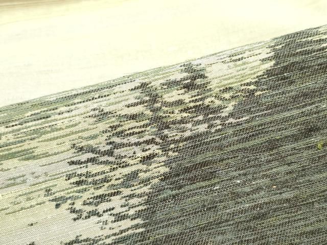 平和屋着物○太鼓柄袋帯 紬地 風景文 正絹 逸品 DAAW6980ob