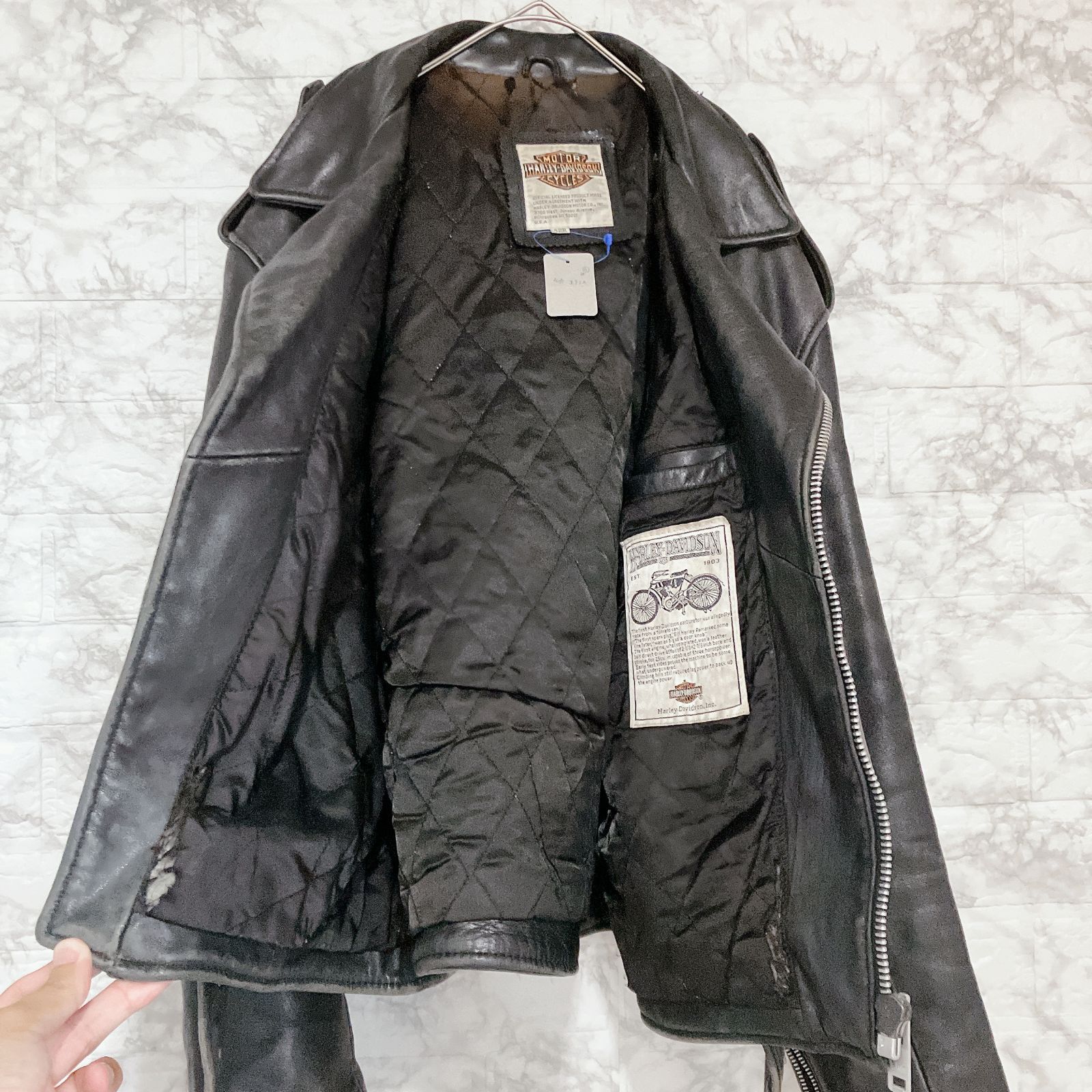 Harley-Davidson ハーレーダビッドソン ライダースジャケット 希少42R 