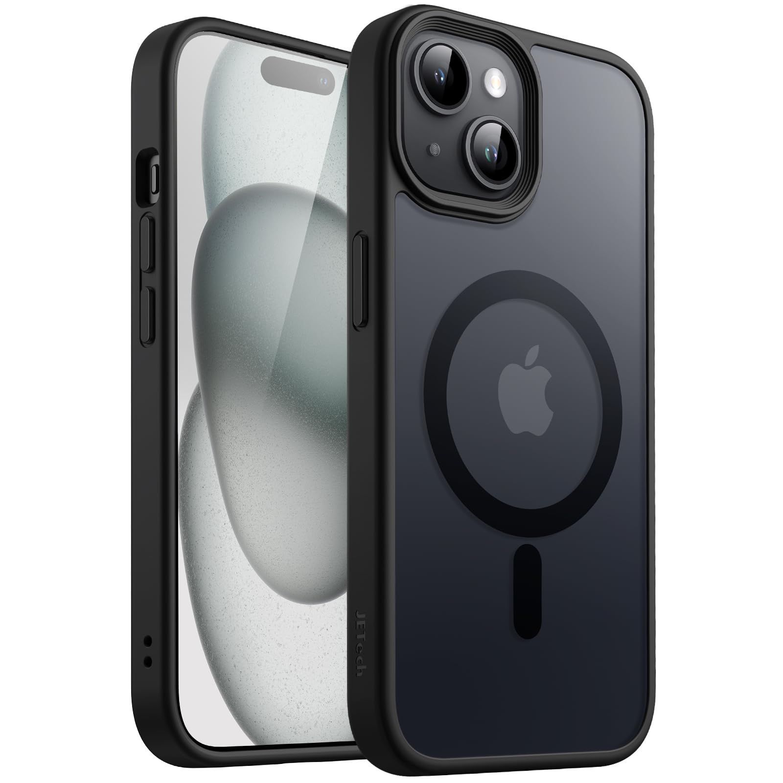 【色:ブラック】15 Plus 6.7インチ用 マグネット ケース iPhone