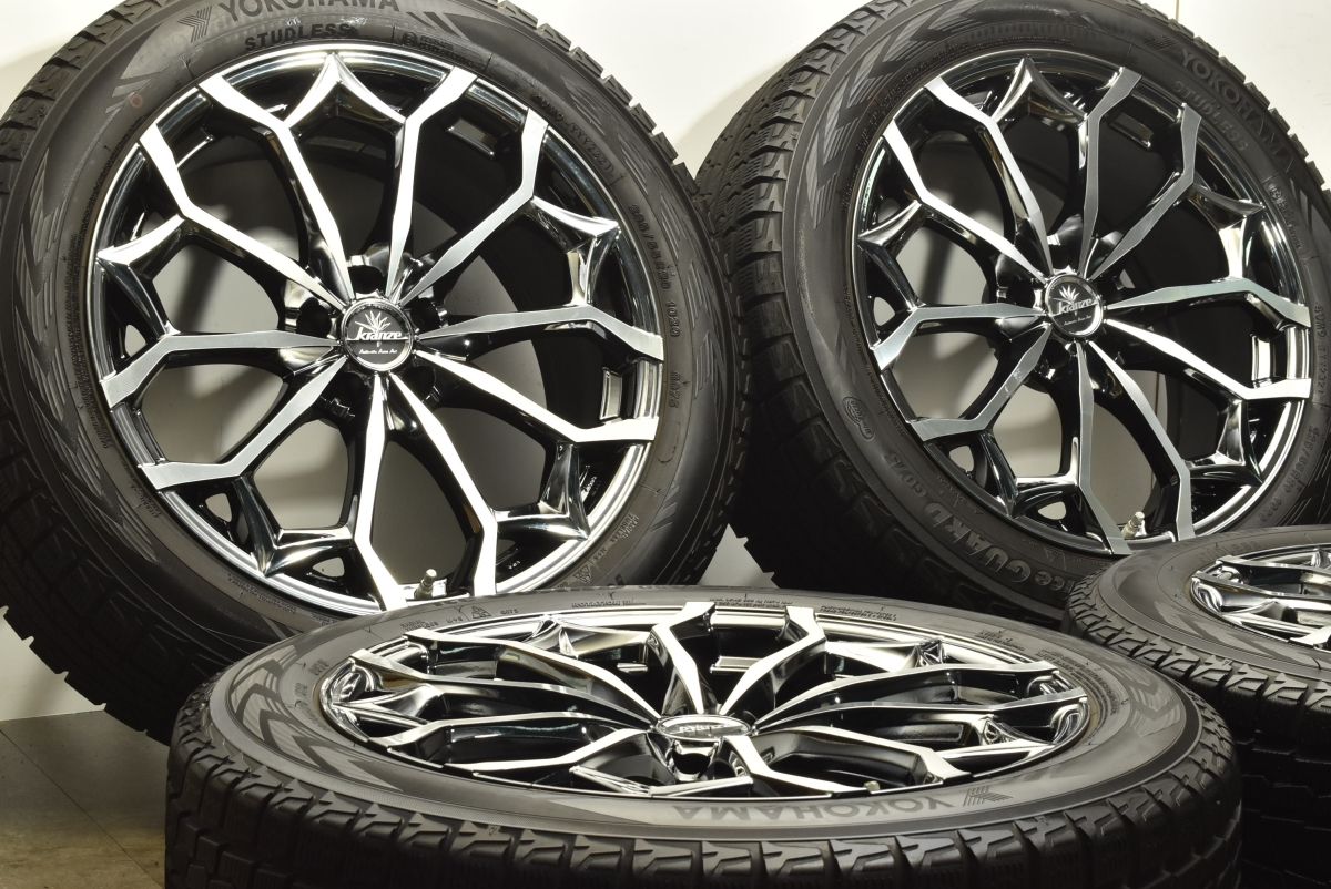 使用僅か Weds クレンツェ ジルドーン384evo 20in 8.5J 35 PCD114.3 ヨコハマ アイスガードG075 235 55R20 レクサス RX ムラーノ