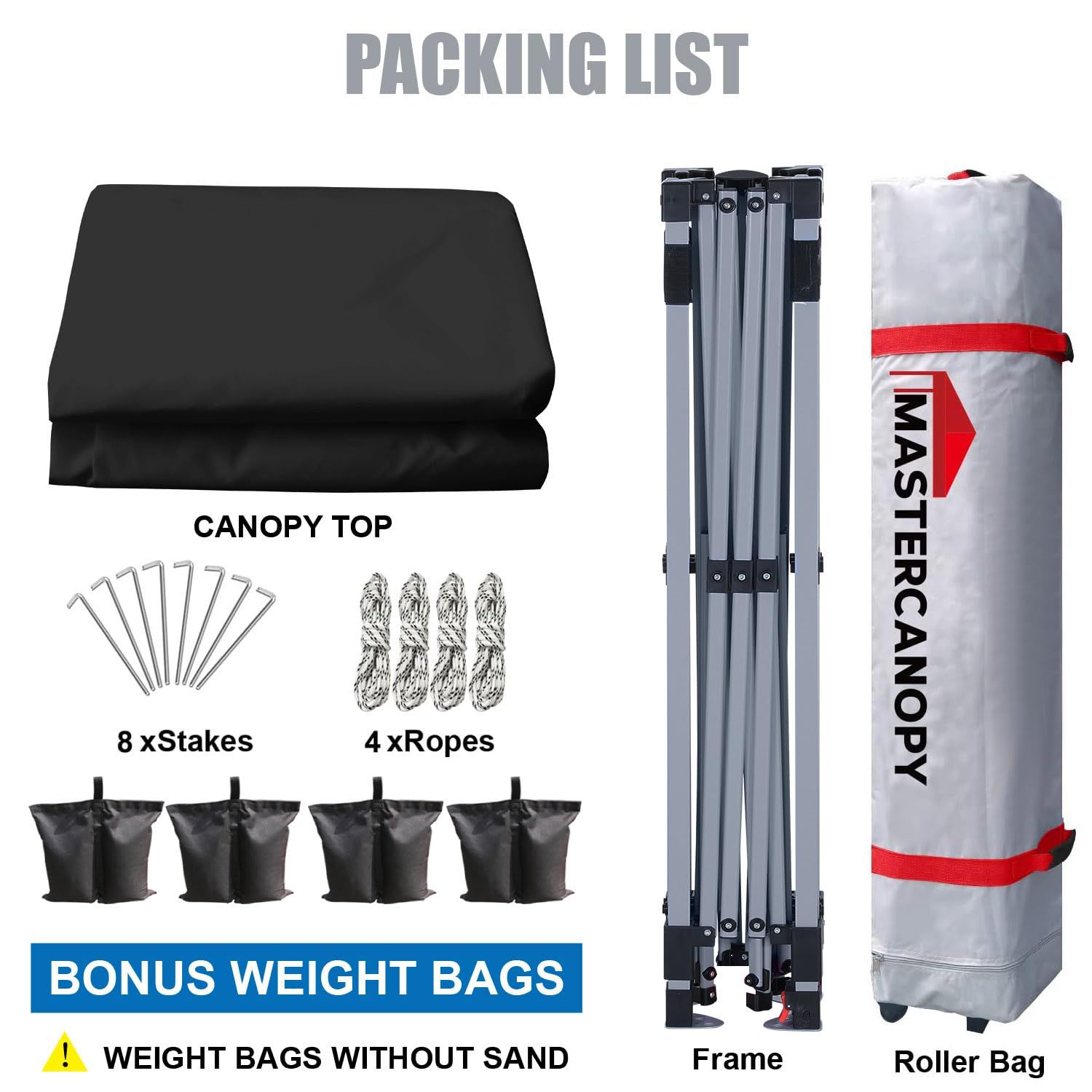 UVカット 耐水 サンシェード 風抜けベンチレーション 日除け 商用 スチールフレーム アウトドア用 キャスターバッグ 三段階調節 ペグ 2M|2.5M|3M ロープ マスターキャノピー MASTERCANOPY ワンタッチタープテント ウェイトバッグ付 WWW_SUPERTOOLSSHOP_NL