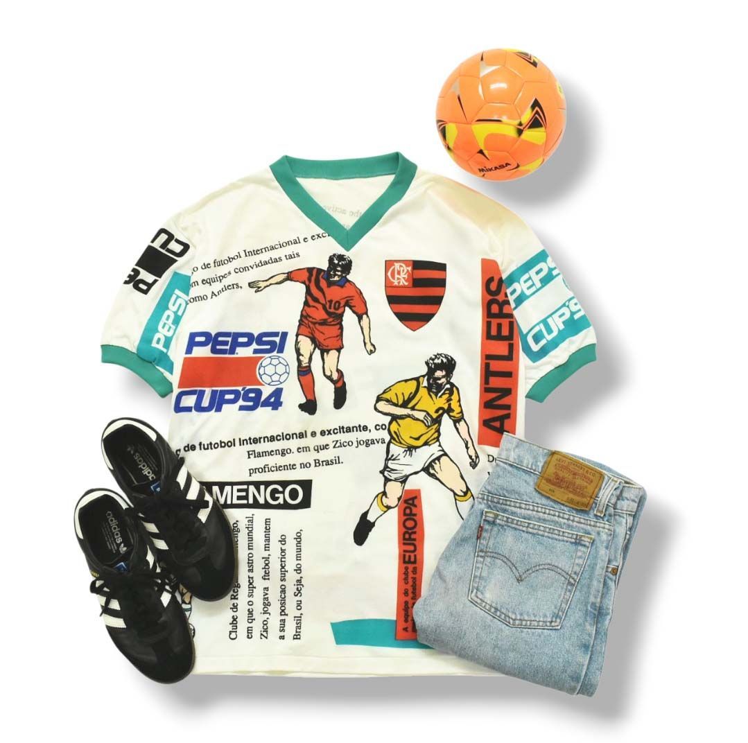 希少】 90s ヴィンテージ 日本製 フラメンゴ x 鹿島アントラーズ