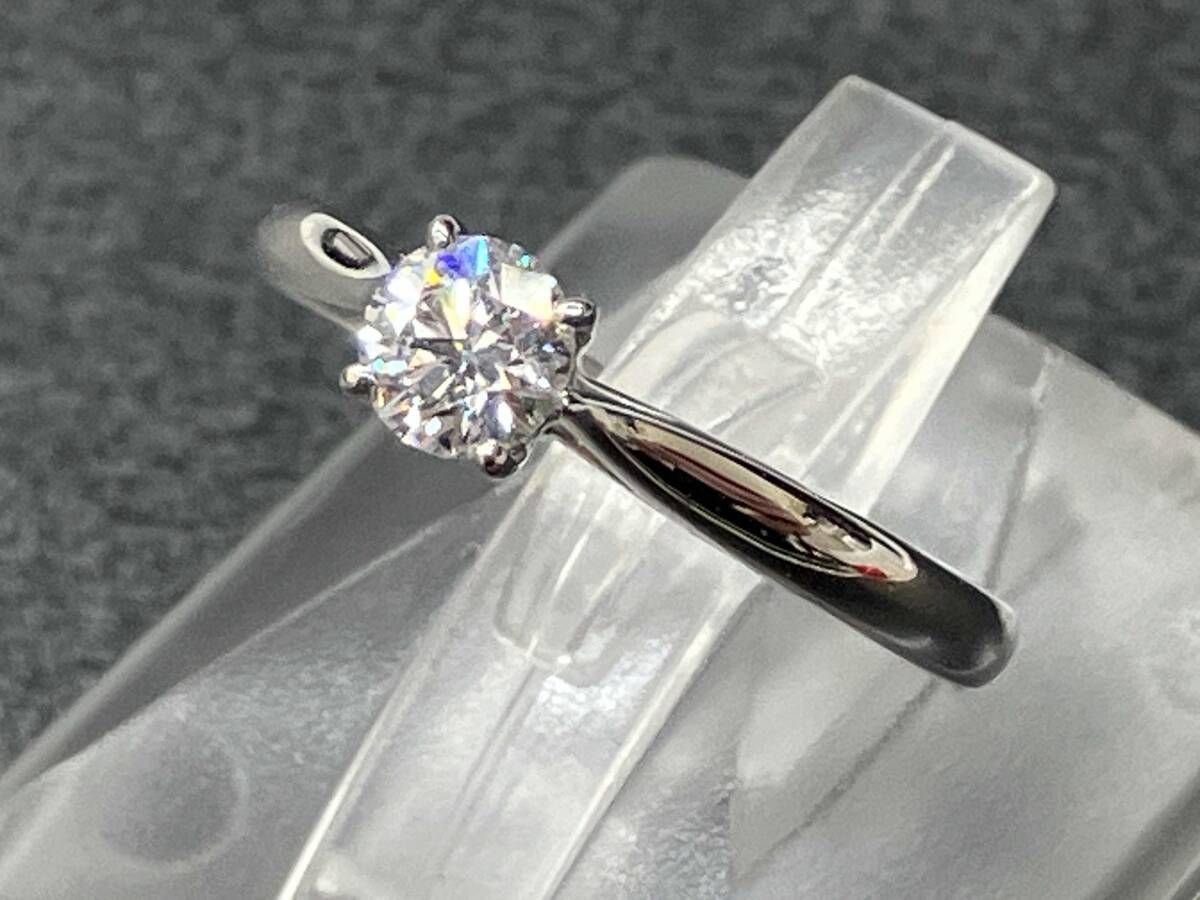 Pt900 プラチナ ダイヤモンド D0.345ct #9.5 総重量3.43g 指輪