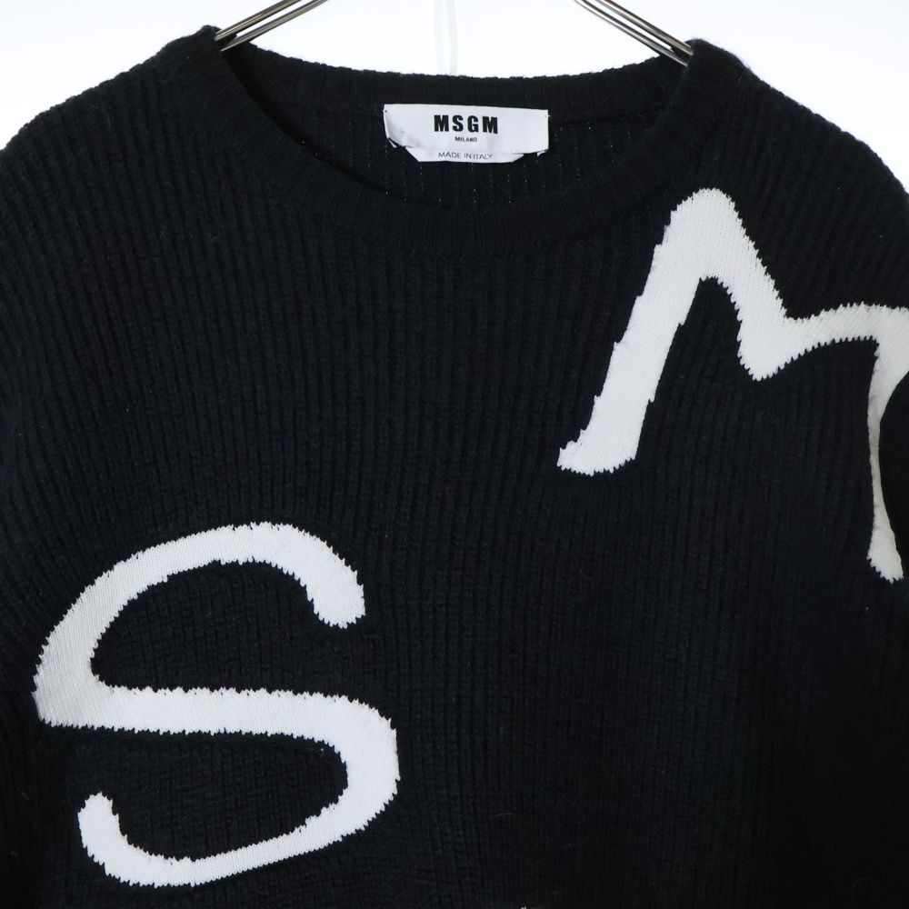 MSGM エムエスジーエム ロゴ総柄ニット エムエスジーエム MSGM ロゴニット