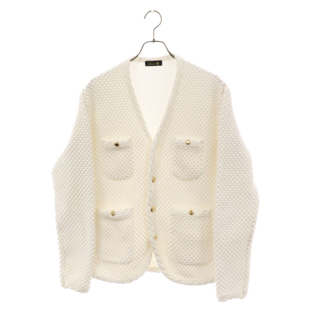 ドゥロワーのノーカラー コットンニットコート ドゥロワーのノーカラー コットンニットコート