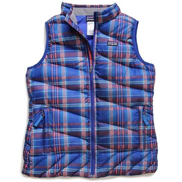 patagoniaパタゴニア タータンチェック ナイロン ダウンベスト