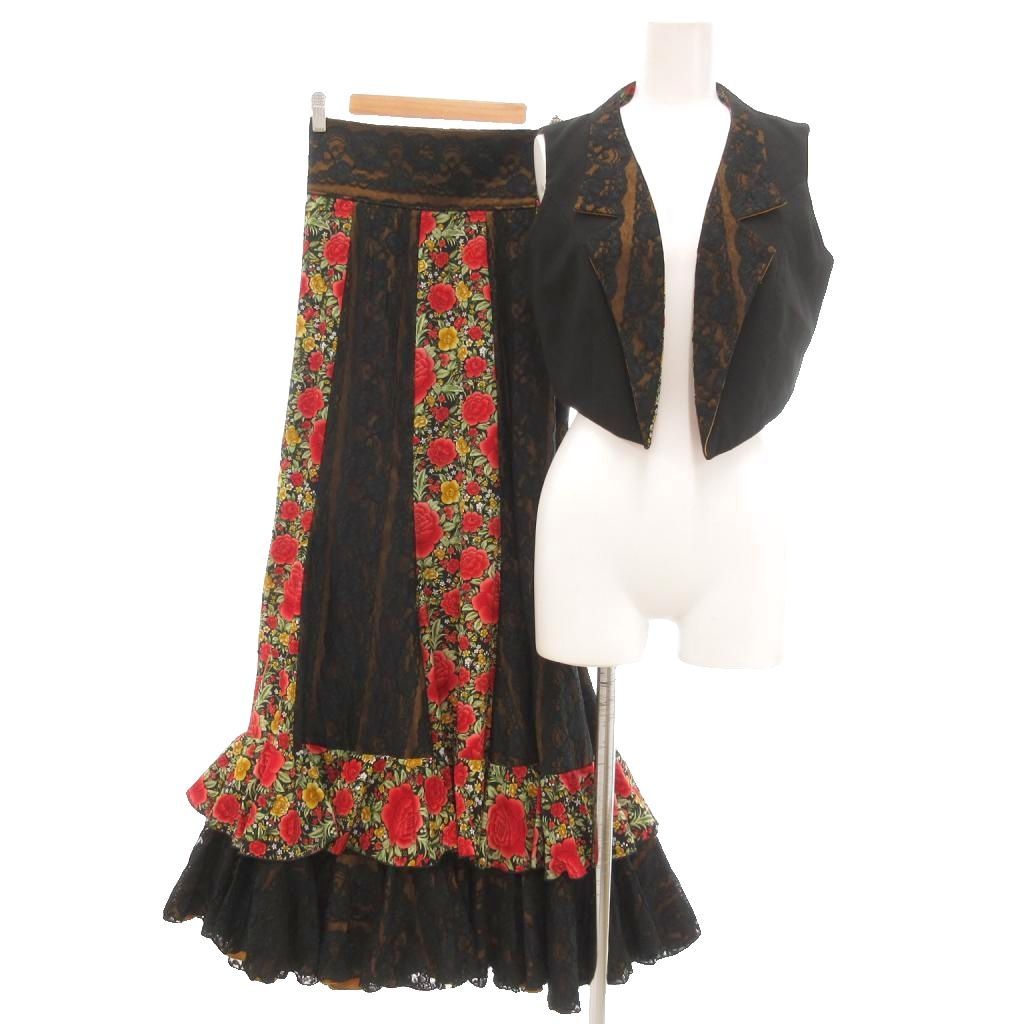 ソニアジョーンズ ファルダ フラメンコ パープル×ブラック 段フリル L 衣装 ソニアジョーンズ ファルダ フラメンコ パープル×ブラック 段フリル L