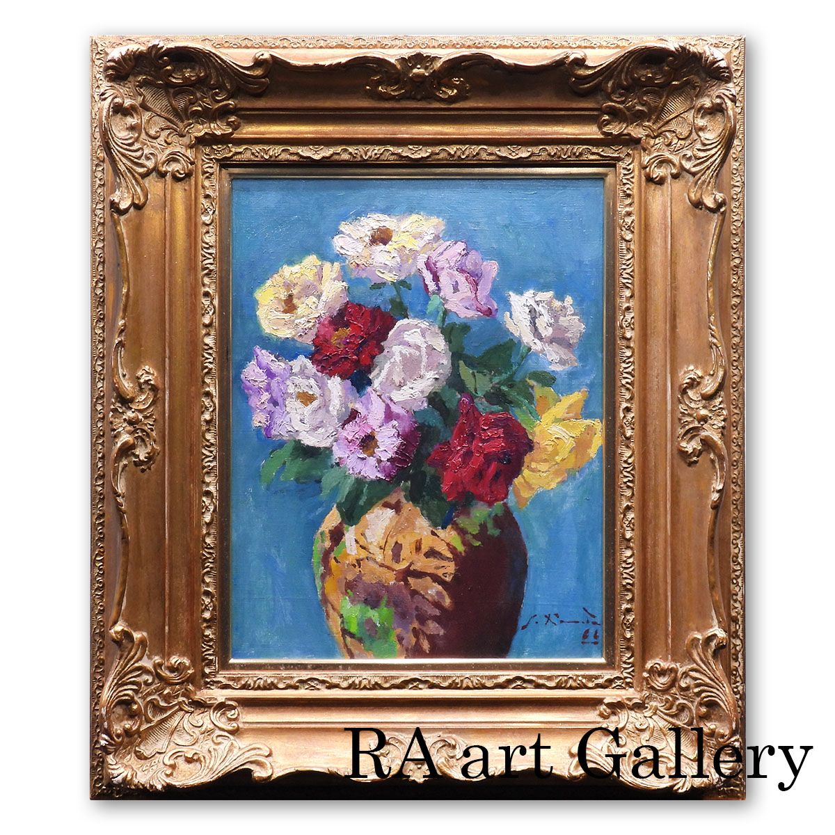 牧進 紅薔薇 紙本彩色10号 静物画 花 共シール 日本画 原画 絵画 真作保証 ART - 牧進 紅薔薇 紙本彩色10号 静物画 花 共シール 日本 牧進 紅薔薇