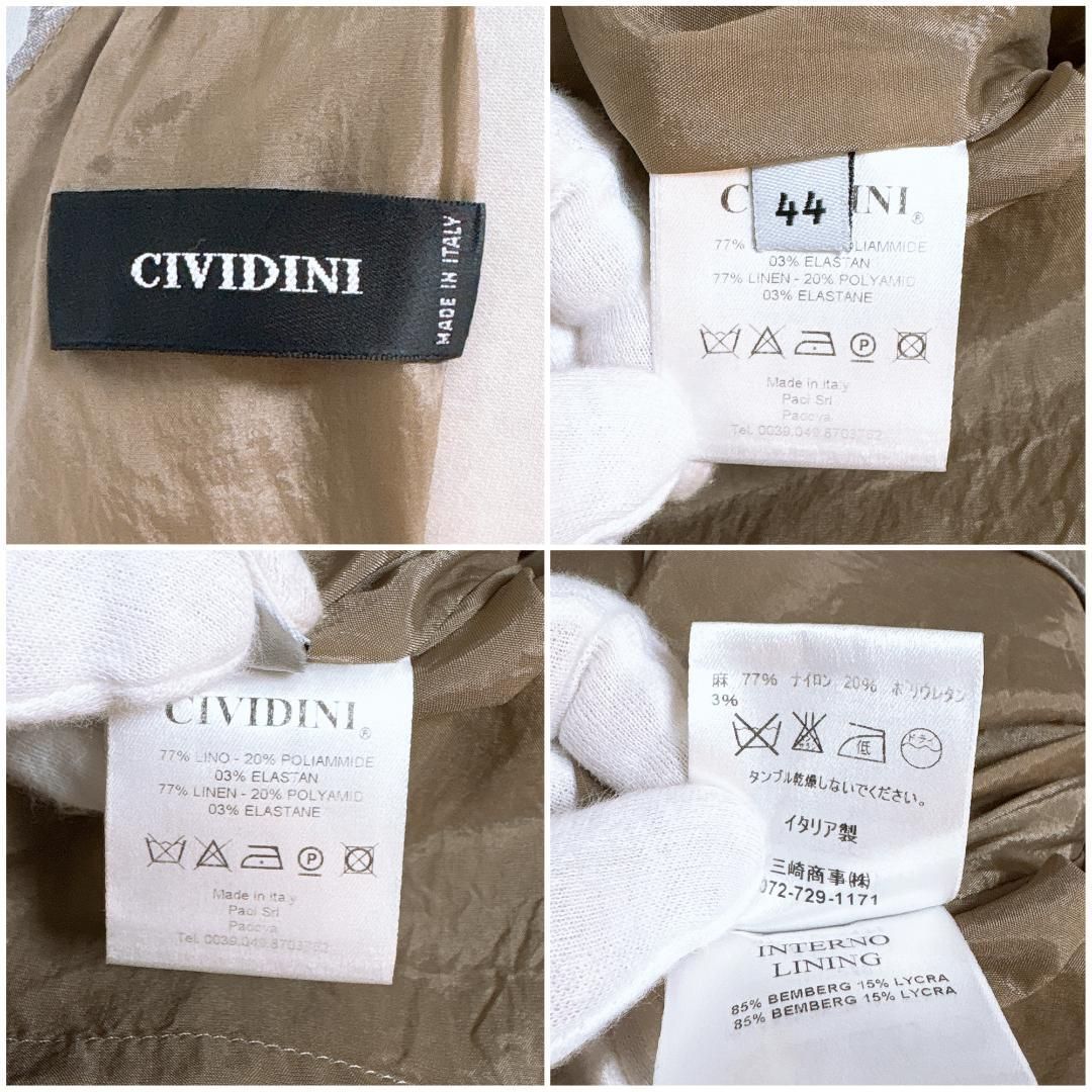 美品】チヴィディーニ リネン ノースリーブワンピース イタリア製 44