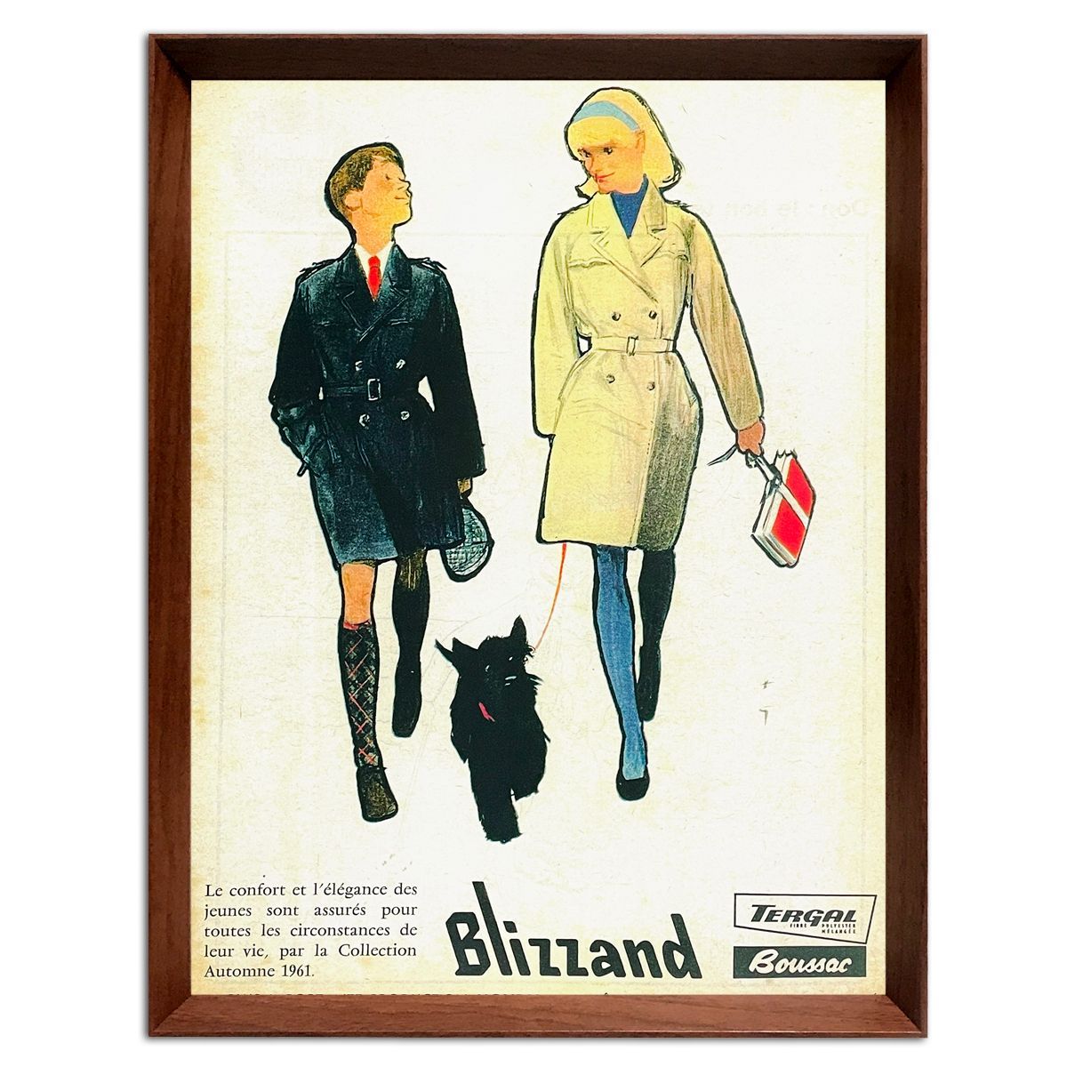 ルネ・グリュオー 1960年代 フランス ヴィンテージ 雑誌 広告 額付