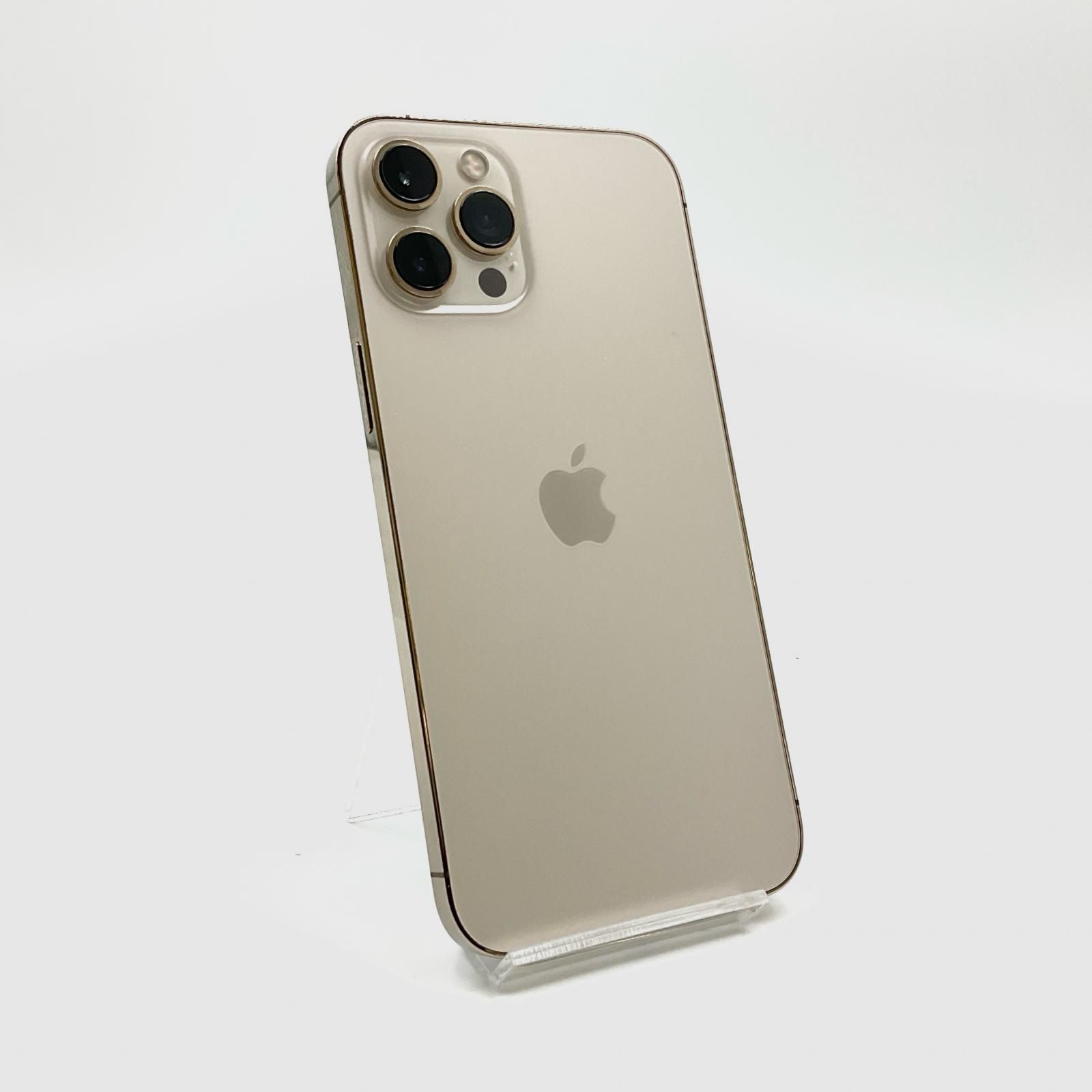 【全額返金保証】【最速発送】Apple iPhone 12 Pro Max 256GB ゴールド docomo 白ロム 77% 動作確認済