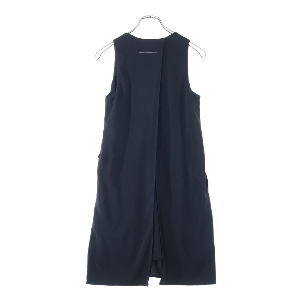 MM6 Maison Margiela エムエムシックスメゾンマルジェラ 15AW 変形デザイン サイドリボン ノースリーブワンピース ブラック レディース S32CT0684 S44132