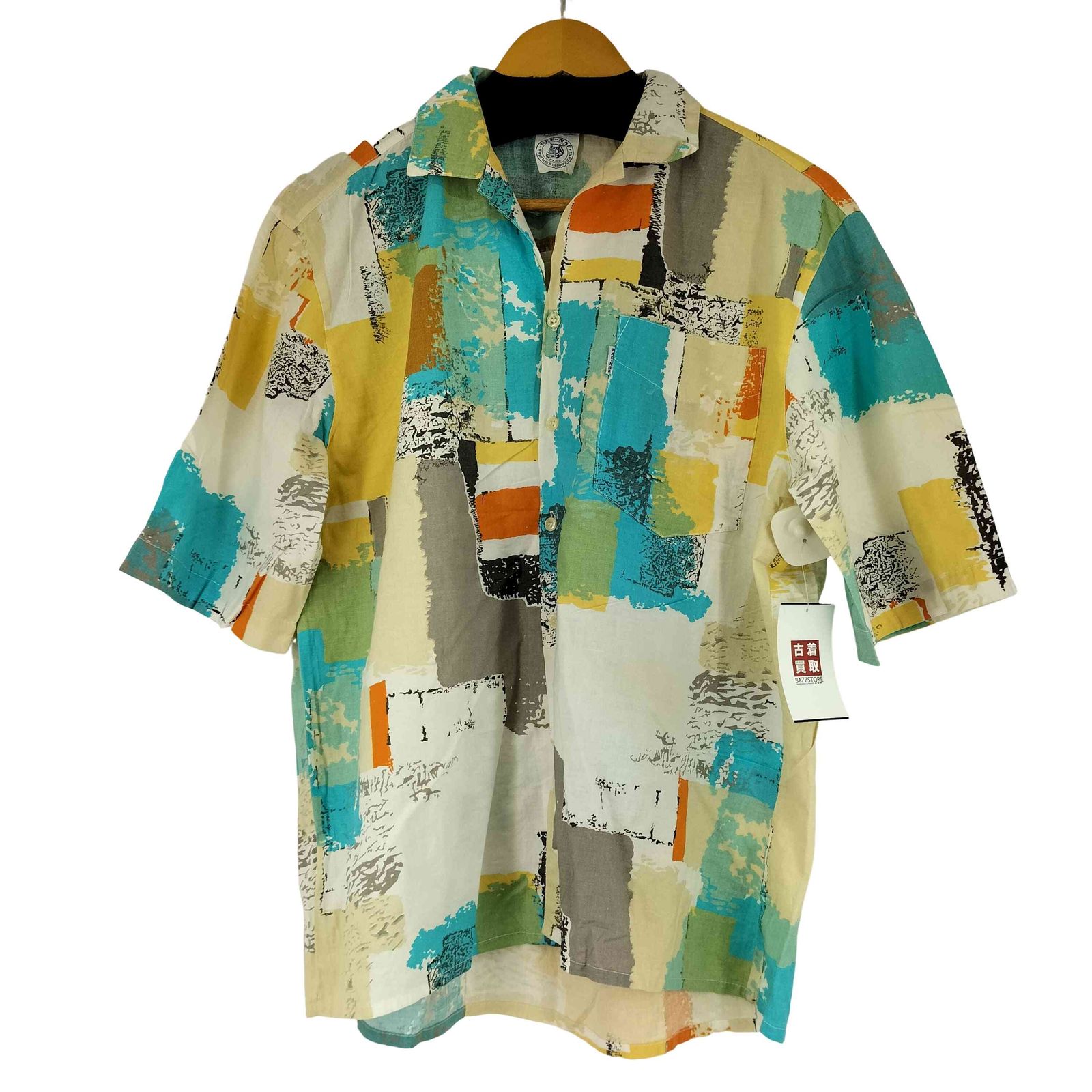 ユーズドフルギ USED古着 NAF-NAF 総柄 S/S 開襟シャツ メンズ 表記無 
