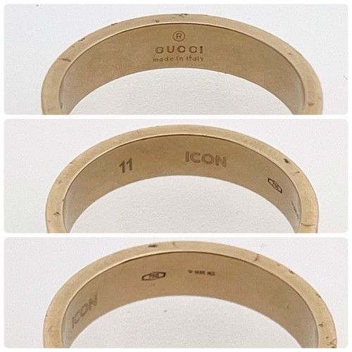 【希少/超美品】GUCCI インターロッキングG アイコンリング Au750 アイコン〕オンライン限定 インターロッキングG 18K リング18K