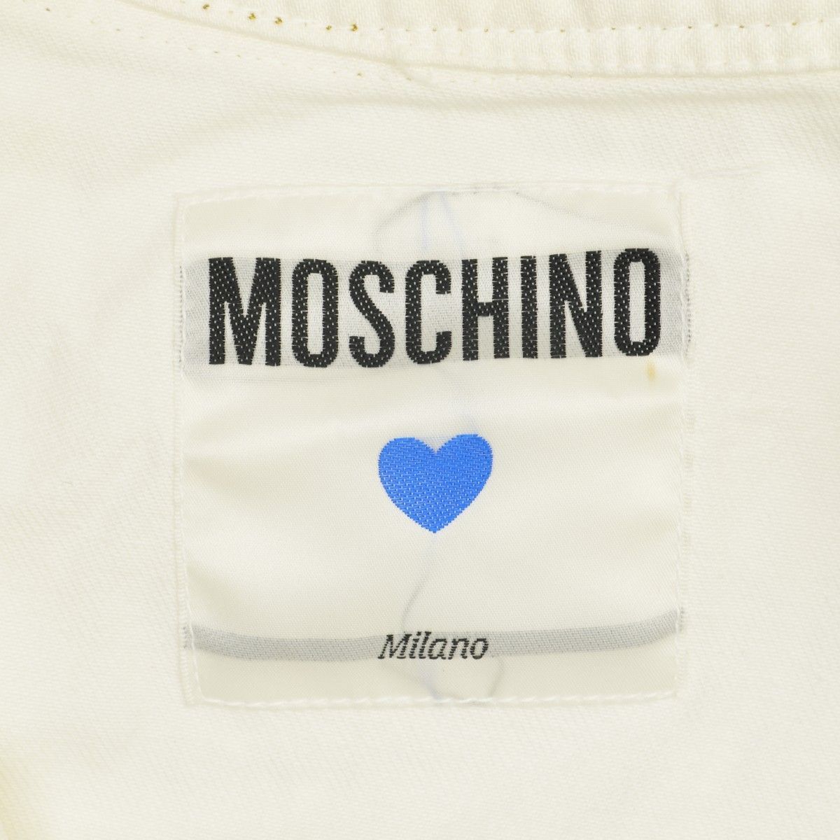 MOSCHINO - 【MOSCHINO】ノーカラー ストーンデニムジャケット MOSCHINO】ノーカラー ストーンデニムジャケット - メルカリ