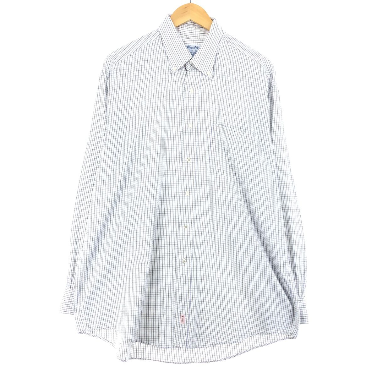 古着 ブルックスブラザーズ Brooks Brothers Est.1818 長袖 ボタンダウンチェックシャツ USA製 メンズL/eaa433892