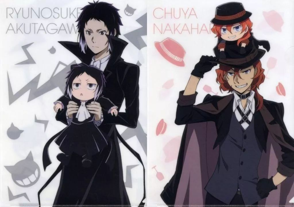 新品★文豪ストレイドッグス【中原中也＆芥川龍之介】コラボ★クリアファイル 中古】クリアファイル 芥川龍之介＆中原中也 文豪ストレイドッグス