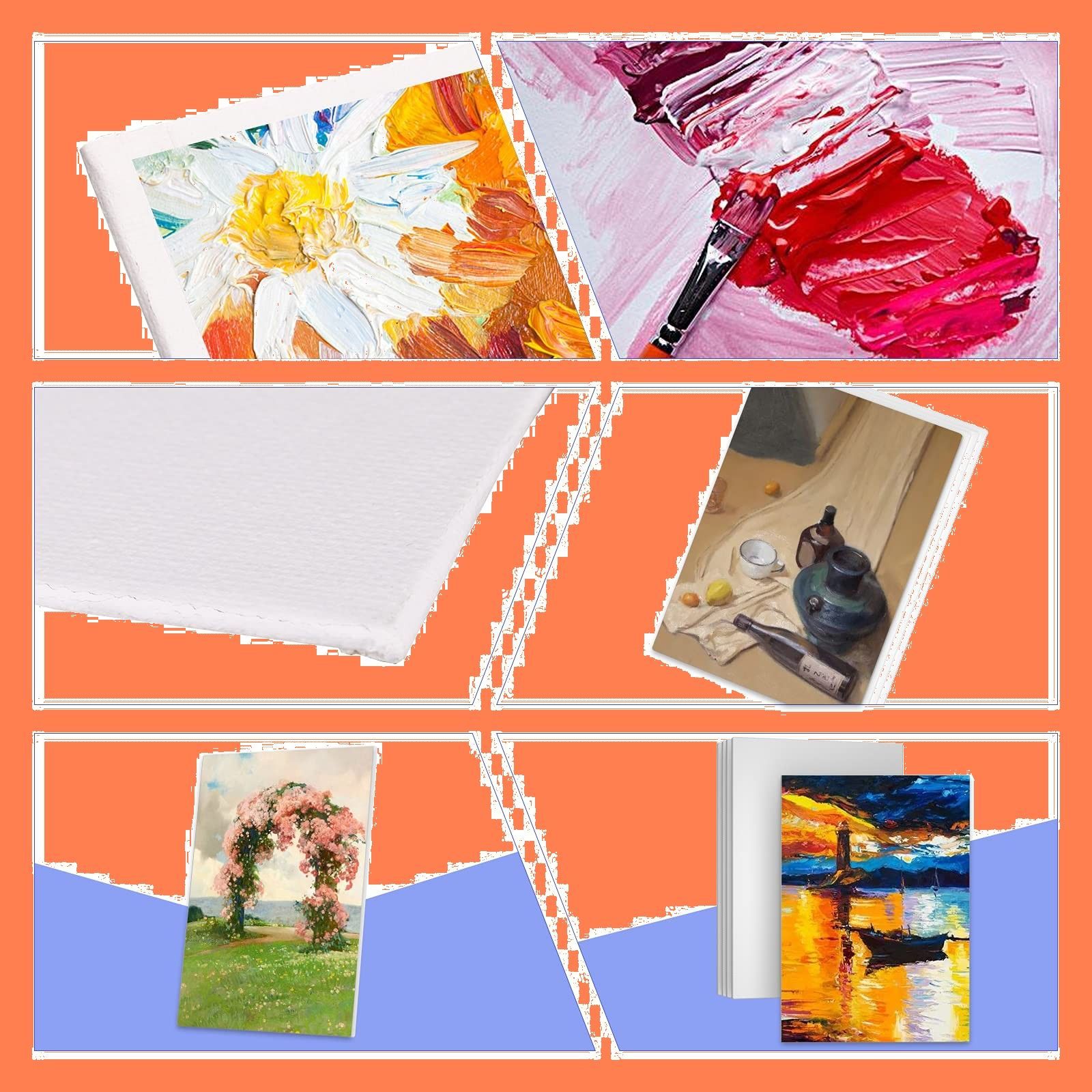 キャンバス キャンバスボード 203x254mm 8枚/セット ボ