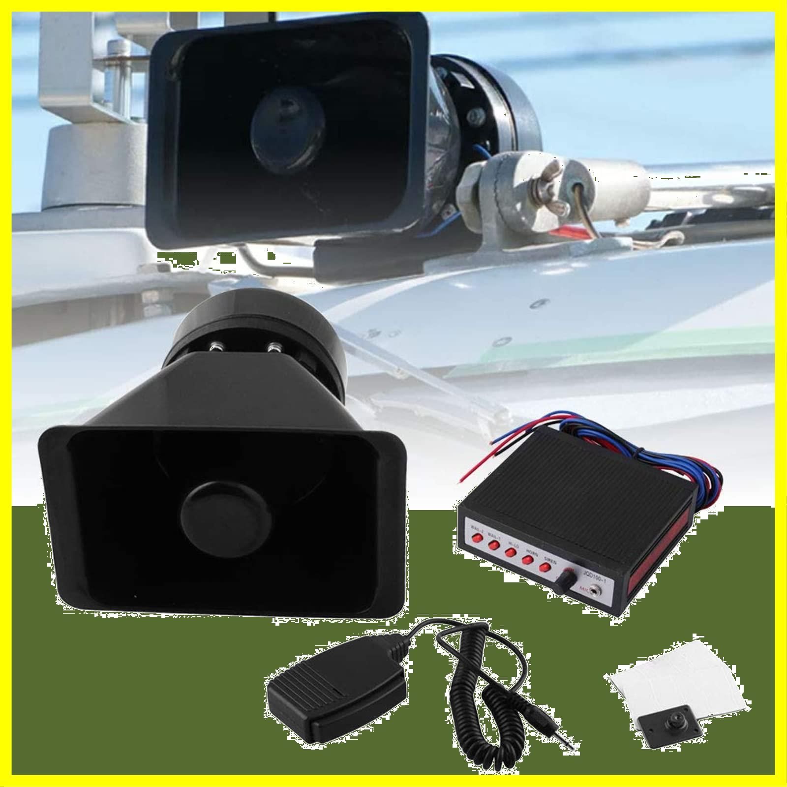 特価】防水スピーカー＆マイク＆アンプセット サイレン 集会 5種の警笛