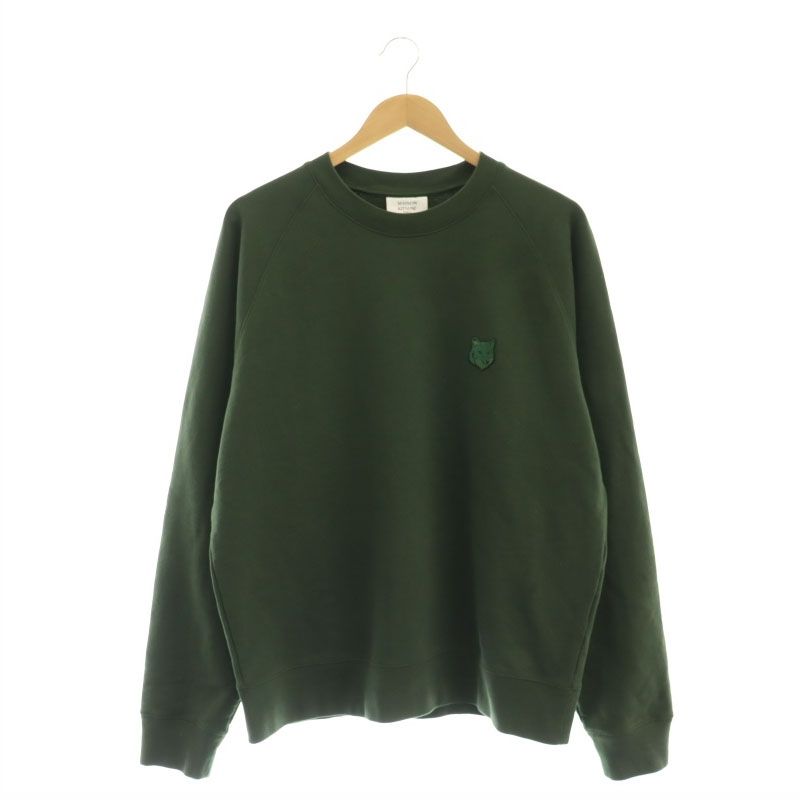MAISON KITSUNÉ ダークグリーン トレーナー XS MAISON KITSUNÉ ダークグリーン トレーナー XS