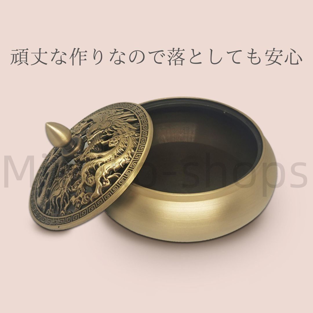 新品?未使用】新着商品お香立て 龍と鳳凰 香炉 丸型 丸形 お香