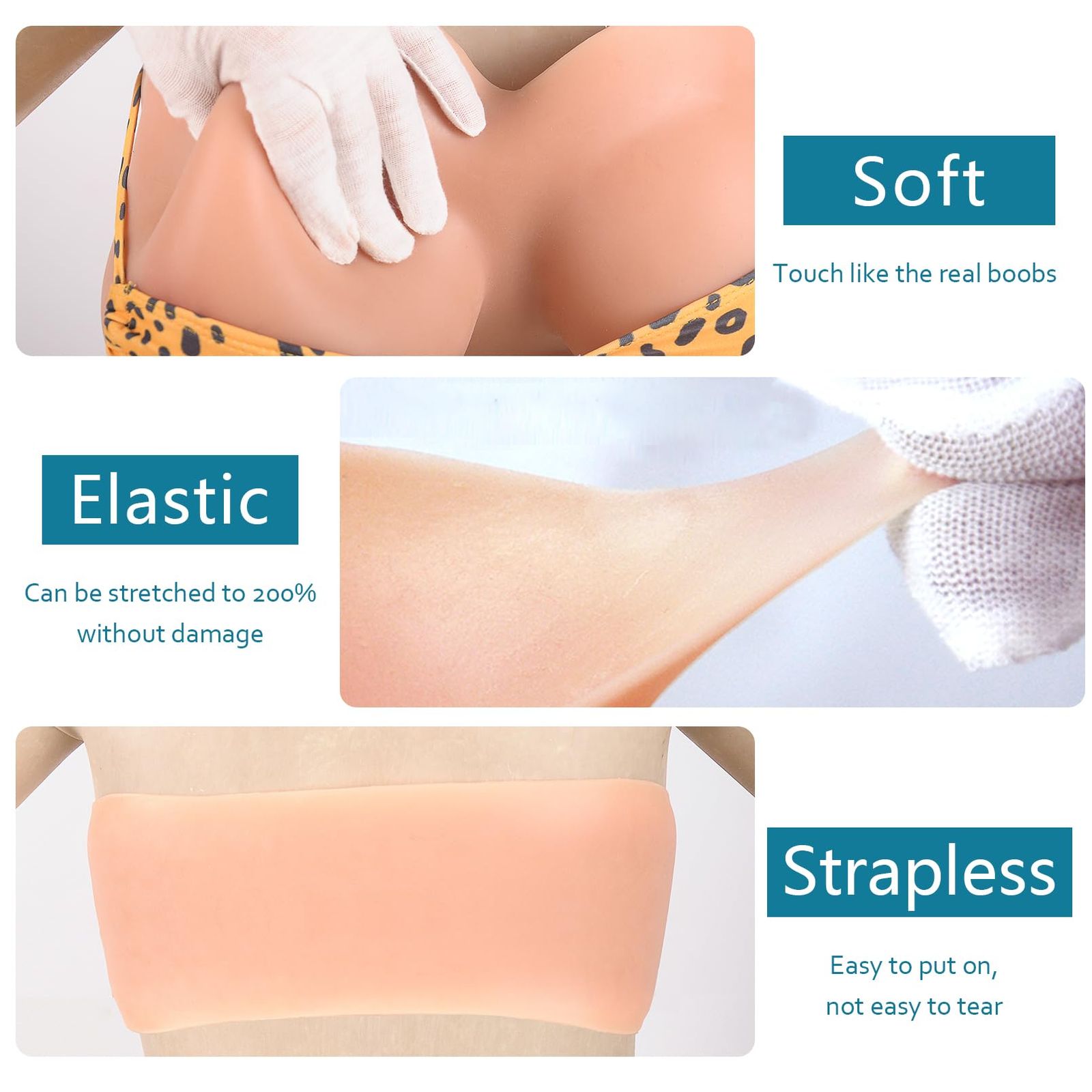 新品 YEEFAIRY シリコンバスト シリコン胸 男の娘 人工乳房 偽娘 偽乳