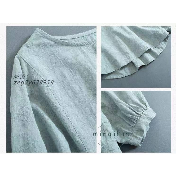Tシャツ カットソー パフスリーブ コットン リネン レディース クルーネック 日常 お出かけ カジュアル 可愛い 20代30代40代50代 Tシャツ カットソー パフスリーブ コットン リネン レディース