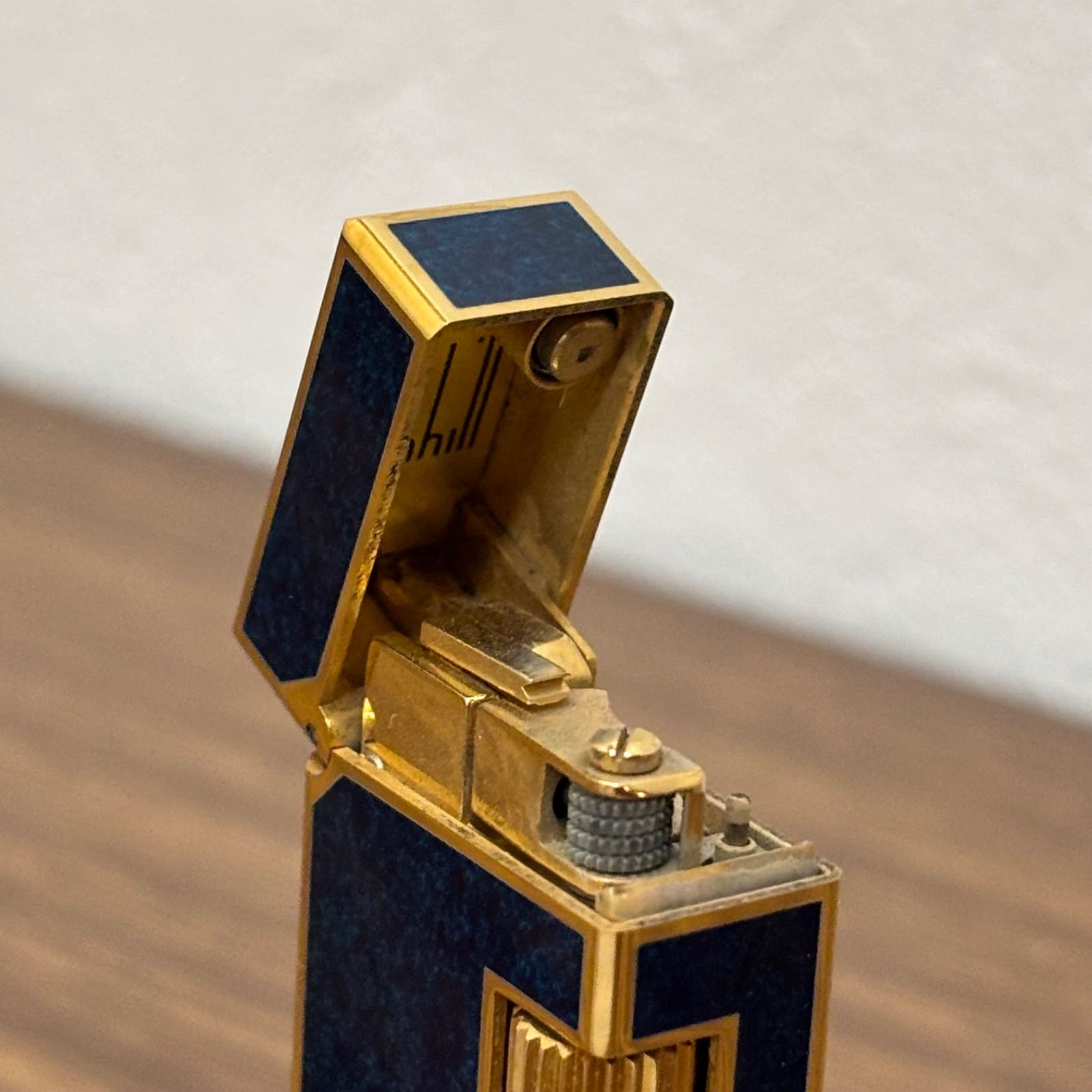 ◎dunhill ダンヒル ガスライター ヴィンテージ ローラー式 ブルー 