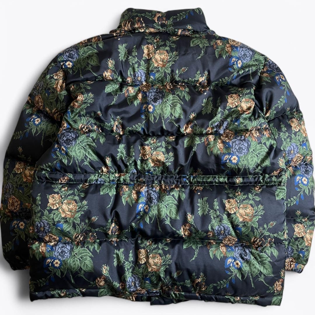 NAF NAF フラワー　花柄　フラワー　ダウンジャケット　ヴィンテージ　90s 90s】NAF NAF 花柄 フラワー ダウン ブラック ナフナフ 2000000013701
