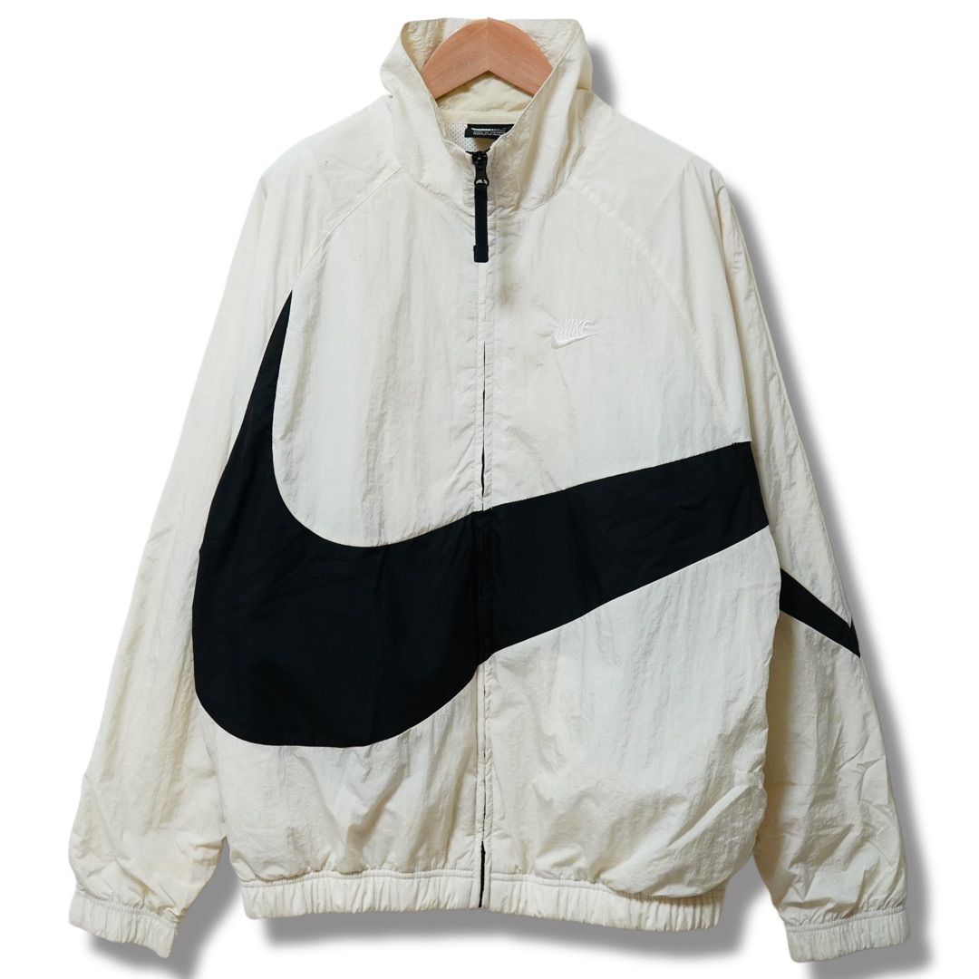 ナイキ NIKE ナイロンジャケット L 相当 (表記M) クリーム色 00s ロゴ