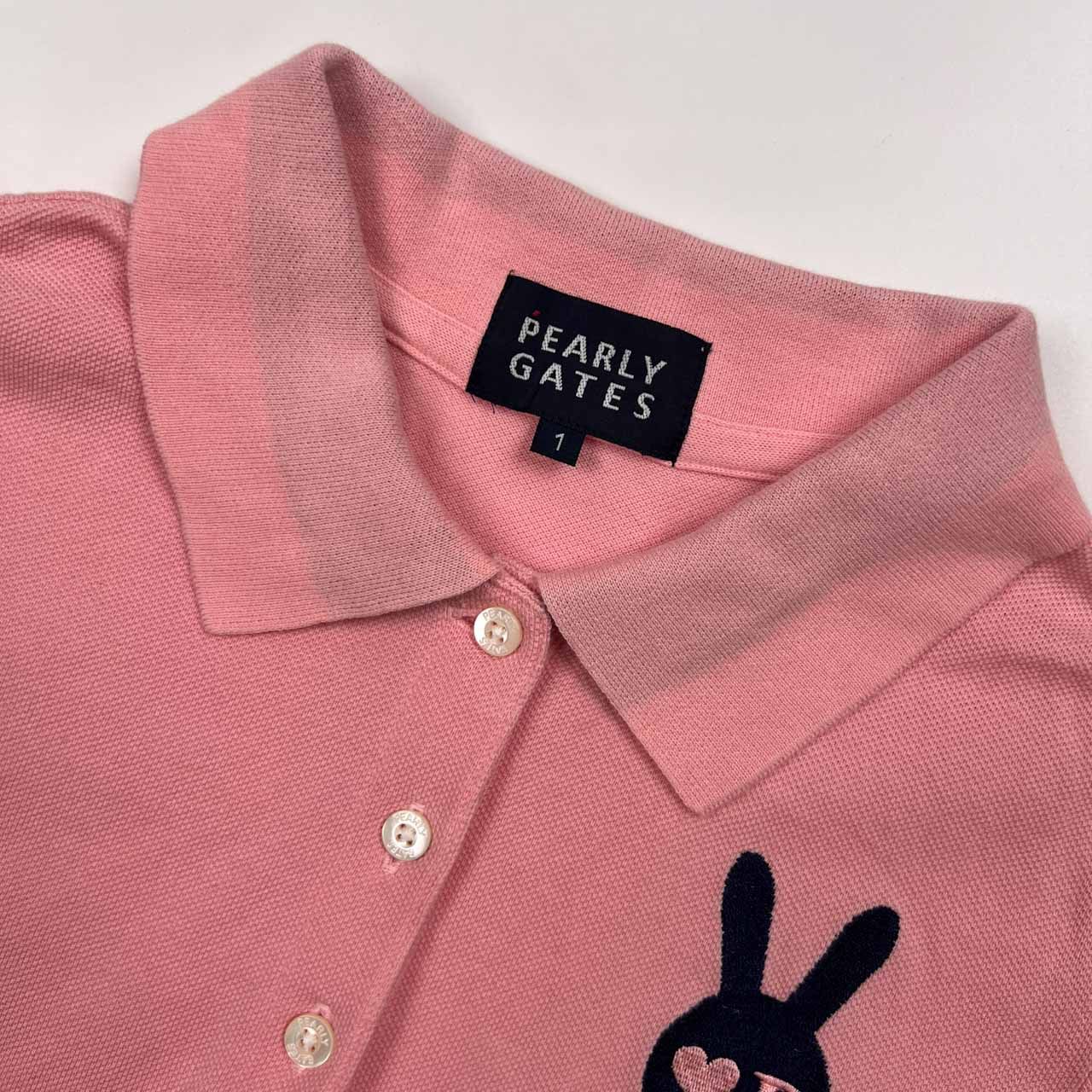 PEARLY GATES パーリーゲイツ ナンバリング 刺繍 半袖 ポロシャツ