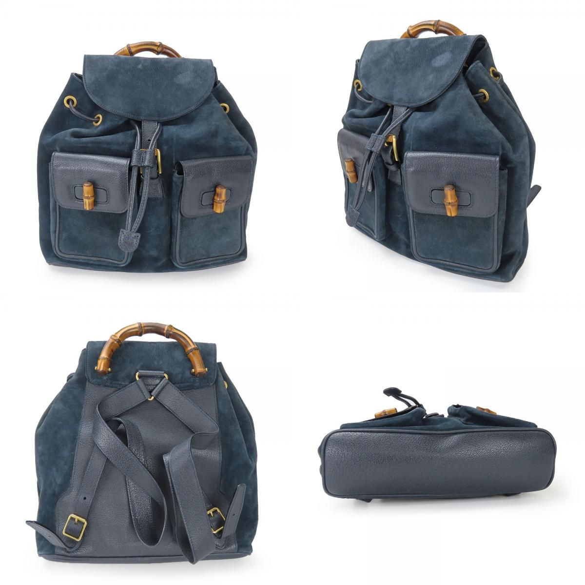 中古】 グッチ リュック・デイパック 003.58.0016 バンブー スウェード 