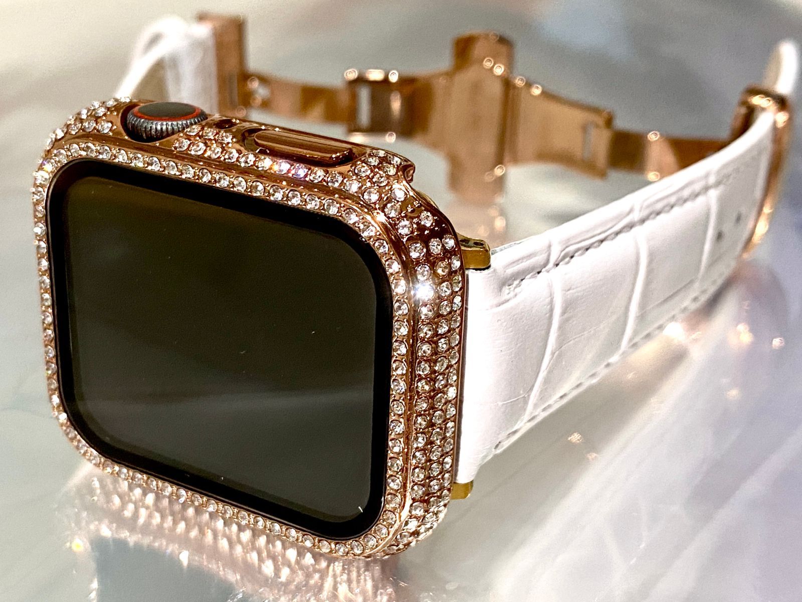 Apple watch アップルウォッチ ダイヤモンド カバー ケース 8w - カバー