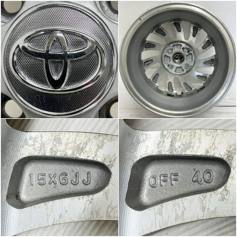 中古アルミ15X6.0　トヨタｂB純正4本セット　アクア、ヴィッツ、ルーミー流用 中古アルミ15X6.0 トヨタbB純正4本セット アクア、ヴィッツ