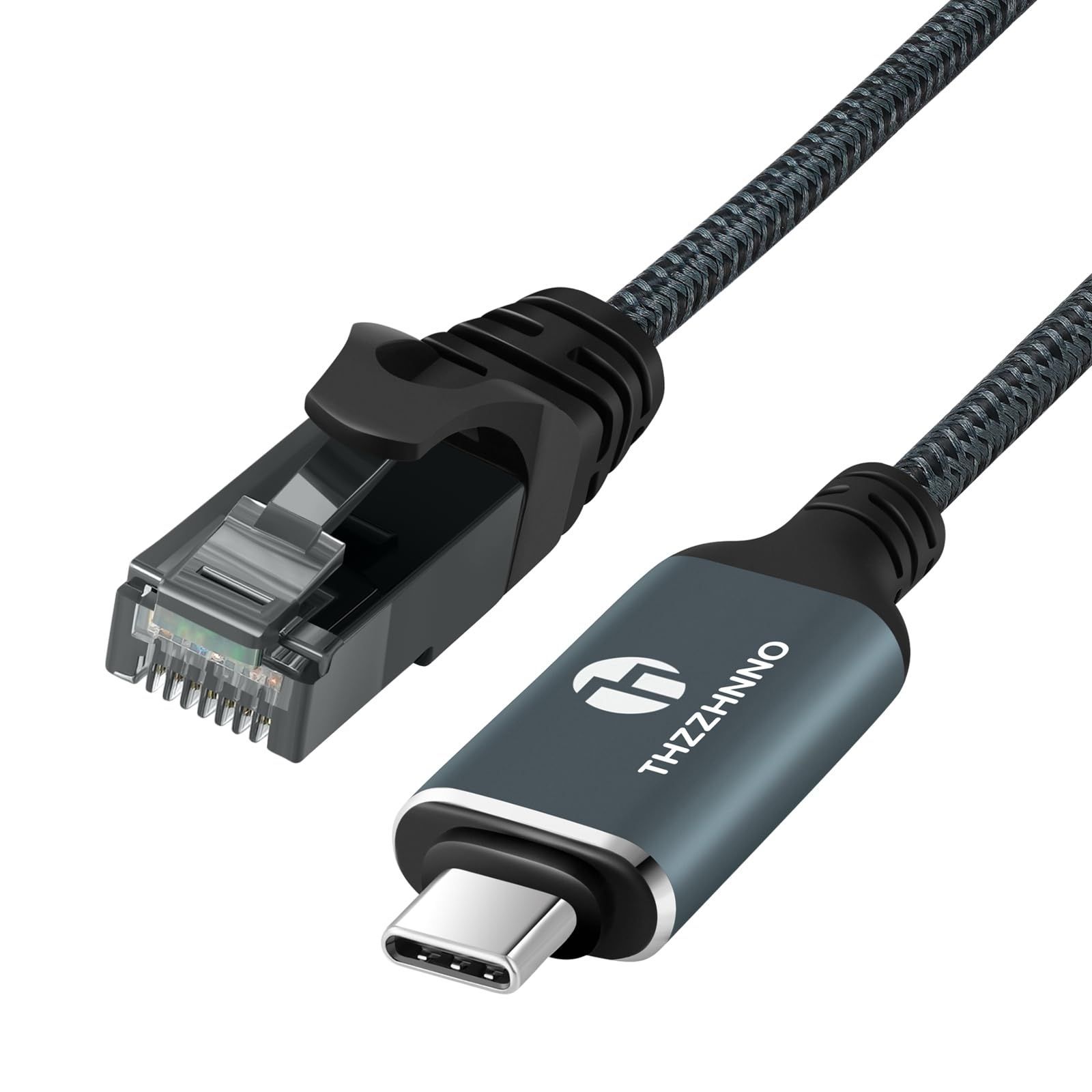 【在庫処分】to RJ45 Type-C ギガビットイーサネットケーブル 2M、有線LAN変換アダプター 直接接続 Thunderbolt ケーブル 3/4 LANアダプター MacBook Pro、iPhone USB-C 15シリーズ、Galaxy Thz