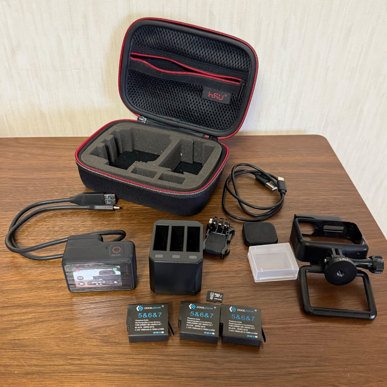 GoPro HERO 7 BLACK 動作確認済み 中古品 付属品多数 中古アクション 