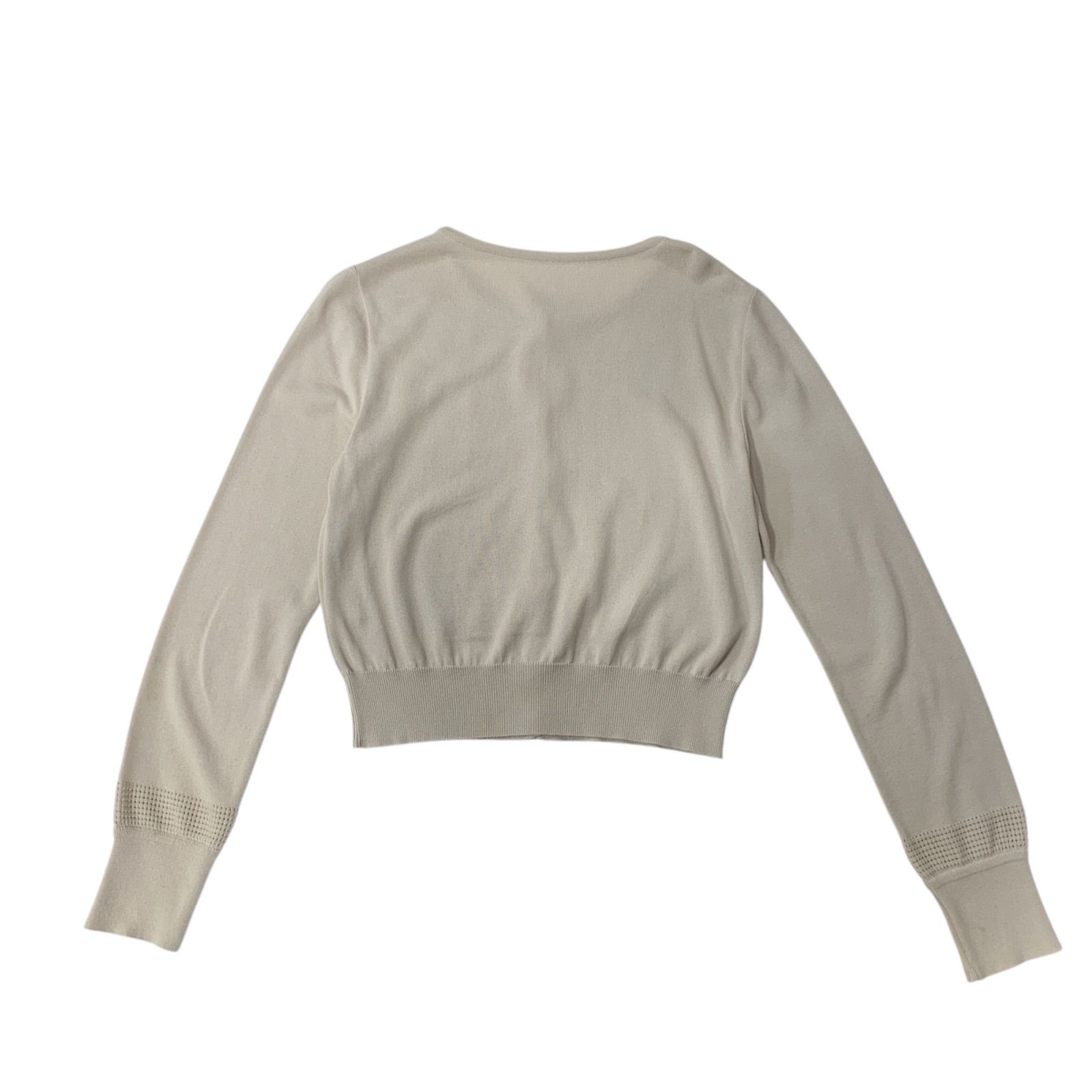 フォクシー☆長袖ベージュカーディガン FOXEY - 良品 FOXEY フォクシー シルクカシミヤブレンド ニット