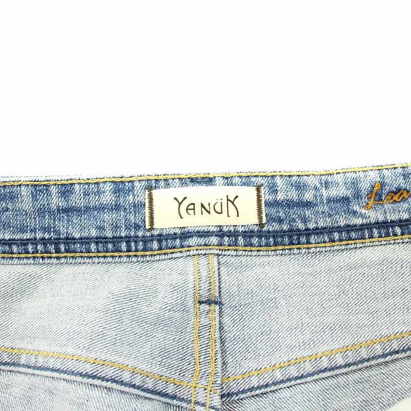 ヤヌーク YANUK IENA別注 LEA カットオフ ワイドデニム パンツ